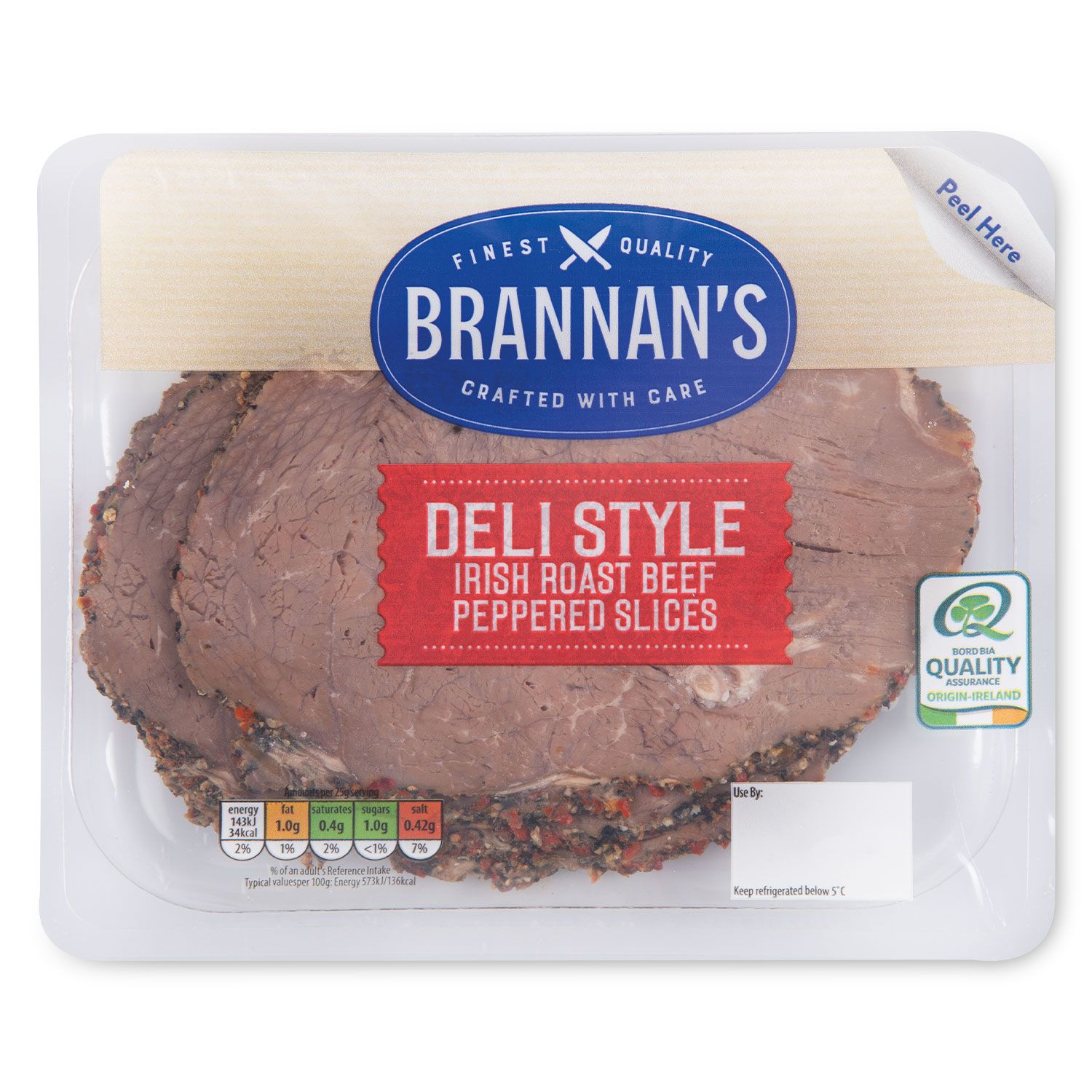 Irish Peppered Roast Beef 130g Brannan's